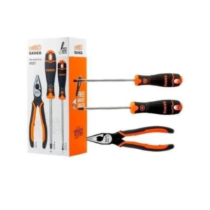 ORIG2628GB192	Set pinza universal + 2 destornilladores Ergo Plano y Philips + destapador de regalo.	Bahco